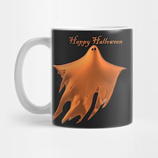 Happy Halloween orange ghost Mug